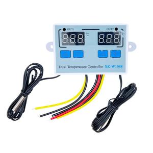 W1088 Dupla LED Digital Sensor Medidor de Temperatura Controlador Termostato de aquecimento elétrico 220V Aquário Incubadora Termorregulador