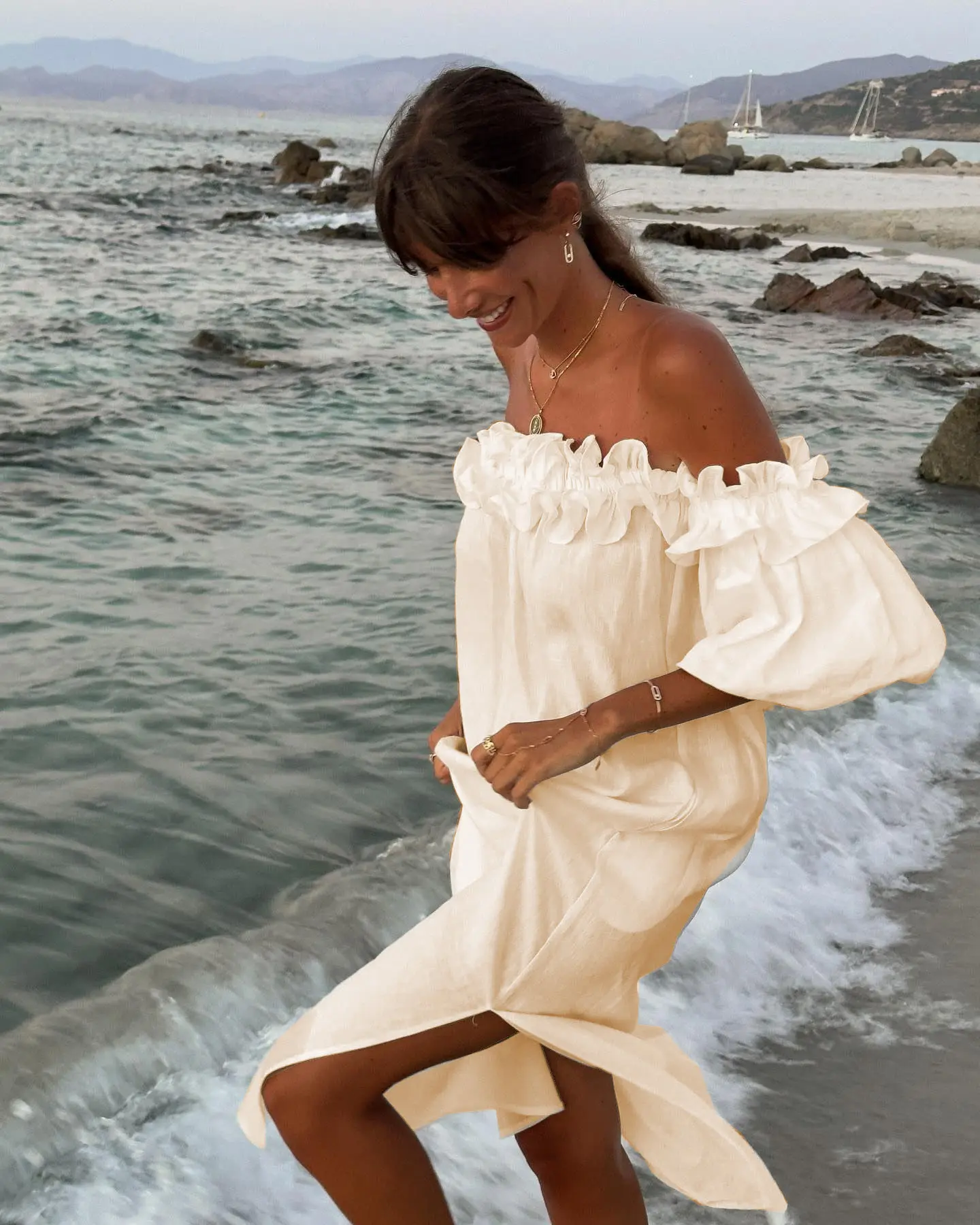 Yingchao 2024 Sexy una correa de hombro flor dividida vestido de una pieza vestidos largos falda vestido para mujer playa vacaciones