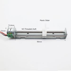 18 độ tự làm Laser bước góc dẫn vít thiết bị truyền động Nut trượt DC 5V/9V/<span class=keywords><strong>12V</strong></span> <span class=keywords><strong>2</strong></span>-giai đoạn 4-dây động cơ bước 90mm đột quỵ đường sắt tuyến tính - Product Image 2
