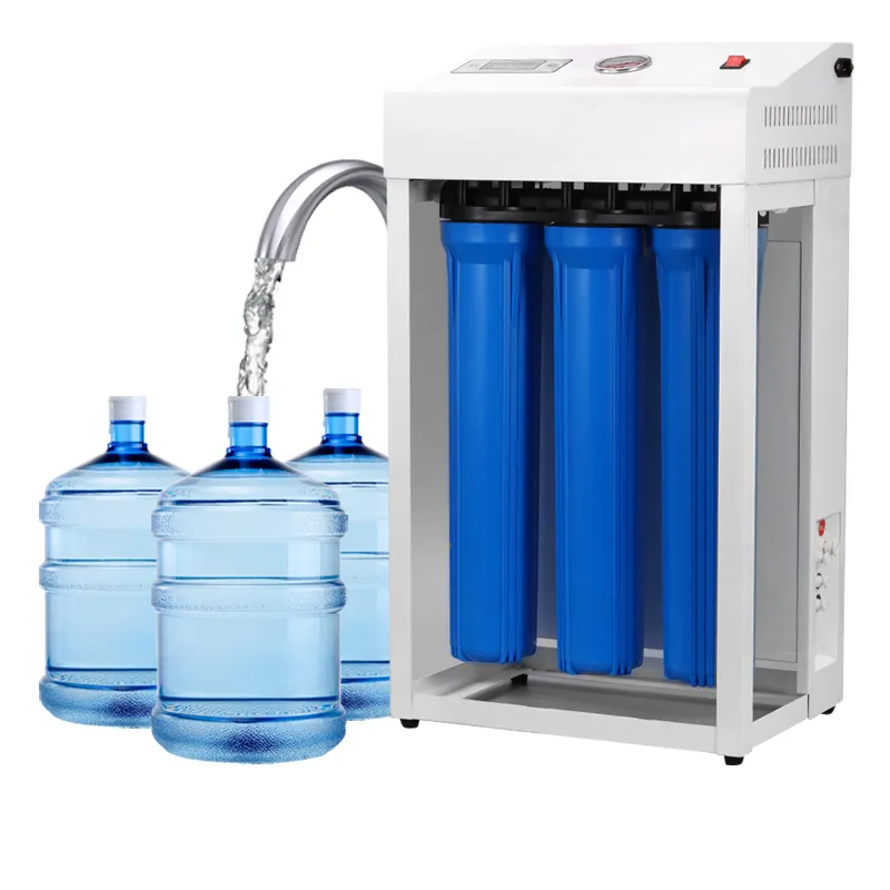 Purificador de agua con cartucho de filtro de 20 pulgadas, purificador de agua de ósmosis inversa comercial