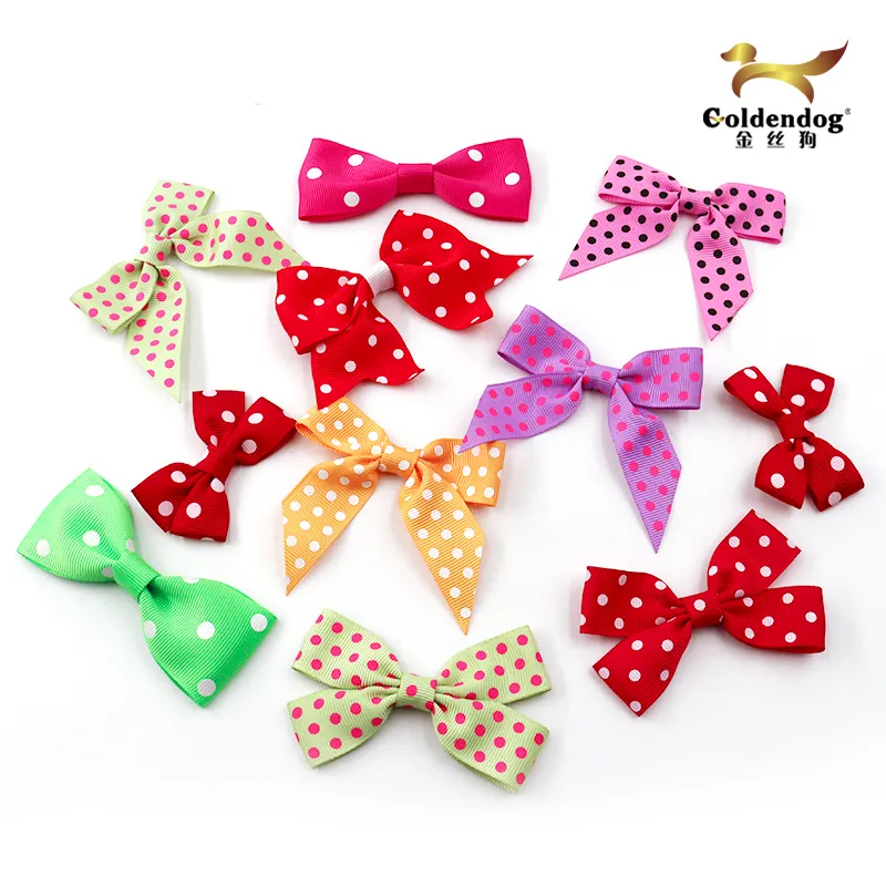 Mafolen Factory Polyester Grosgrain Printing 6-100 mm Polk Dots Ribbon With 3 Dots for DIY Bows Decoration