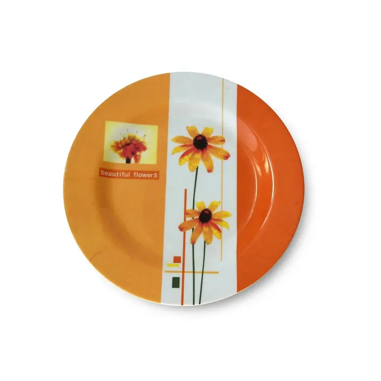 Placa de plástico de melamina con diseño de flores, logotipo, precio de impresión personalizado