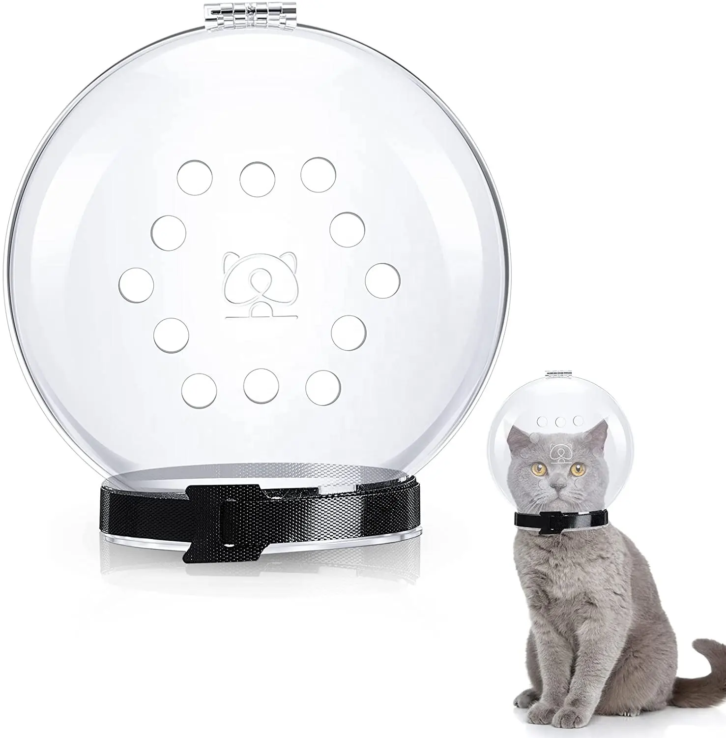 Capucha de gato segura y transpirable, collar antilamer, campana espacial, cono de Elizabeth
