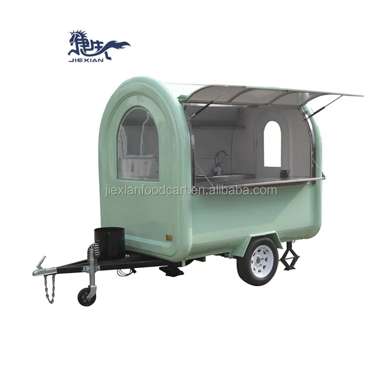 JX-FR220B Ao Ar Livre carrinho de café Móvel/caminhão de alimentos/alimentos concessão trailer para venda