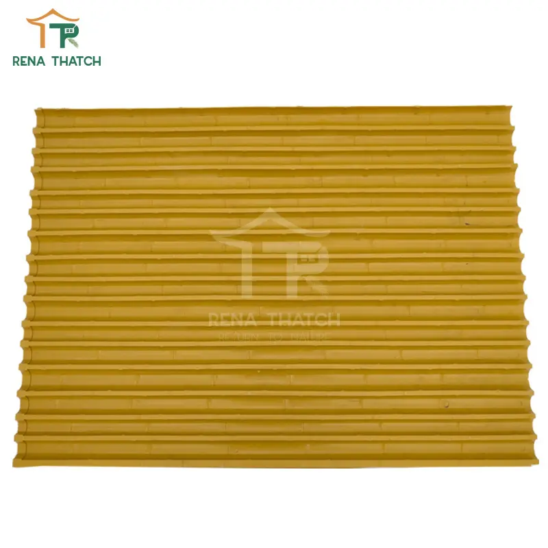 UV resistente bambu sintético tela plástico bambu cerca bambu artificial revestimento painéis parede teto