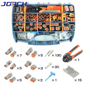 2-12 Pin DT Deutsch Không Thấm Nước Auto Wire Harness Nối Bộ Dụng Cụ Liên Lạc Rắn Với Crimping & Removal Pin Công Cụ - Product Image 2