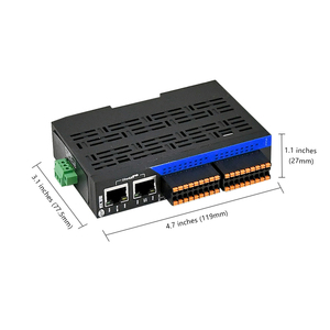 Controlador de bus, módulo de E/S remota EtherCAT, comunicación Ethernet, módulo PLC analógico, 16 entradas digitales y 16 salidas digitales - Product Image 2
