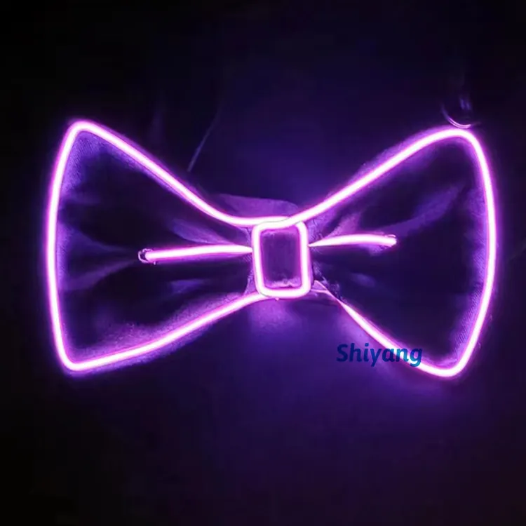 Cosplay Halloween Decoration LED flashing Glow bow tie Wearing LED bow tie