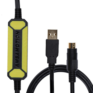 Amsamotion AMX-USB-SC09-FX(BLK/Y) <span class=keywords><strong>PLC</strong></span> <span class=keywords><strong>HMI</strong></span> programmazione/cavo dati compatibile FX1N/2N/3N/0S/1S/2S/3S/3GA/3U serie RS485