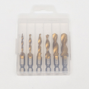 6pcs六角镀钛M3 M4 M5 M6 M8 M10组合丝锥钻头组 - Product Image 6