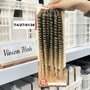 Bán Sỉ Đồ Chơi Tóc Bện Xoắn <span class=keywords><strong>Jumbo</strong></span> 12Inch 2 Lần Eve Bộ Sưu Tập Tóc Bện Tự Nhiên Châu Phi Tóc Móc Xoắn Kiểu Senegal Cho Trẻ Em - Product Image 5