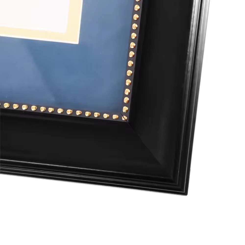 Black with gold bead