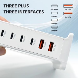 200W 6 portlu (4C2A) GaN USB-C şarj cihazı-dizüstü bilgisayarlar ve akıllı telefonlar için PD 100W & QC 18W ile kapsamlı hızlı şarj çözümü - Product Image 6