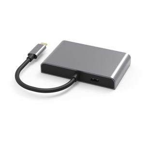 USB C至双DP适配器类型C 4合1迷你对接，带DP HDM I三重显示器100W PD兼容迅雷3及更多 - Product Image 3