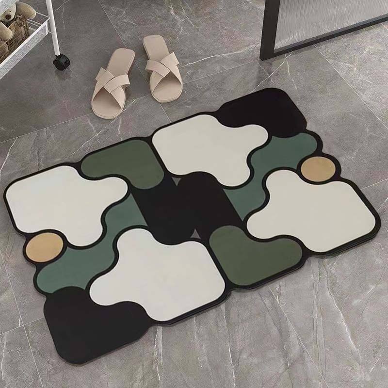 Tappetino bagno-verde oliva