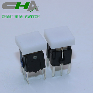 CHA 6x6mm LedタクトスイッチスクエアスイッチハットC601Bシリーズタクタイルスイッチ、スクエアキャップ付きLed 7.5mmプラスチックLEDイルミネーション
