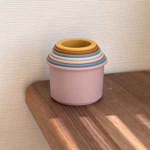 BPA FreeBaby istifleme bardak oyuncak eğlenceli eğitim yığını fincan silikon yumuşak diş çıkarma oyuncak istifleme kulesi - Product Image 5