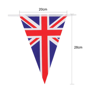Nuevo impreso personalizado 3x5 mano ola Mesa asta de bandera publicidad coche banderas cadena rectángulo empavesado jardín triángulo banderín banderas - Product Image 1