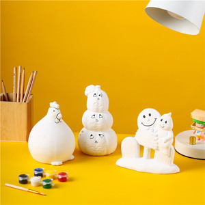 子供のためのファッションデザイン現代アートとクラフトDIYペイント描画作成セラミック置物モデル教育着色玩具 - Product Image 2