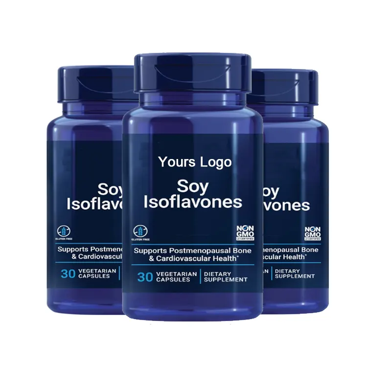 Oem nhãn hiệu riêng Isoflavones đậu nành không biến đổi gen 250mg 90 viên nang hỗ trợ mãn kinh bổ sung cho phụ nữ