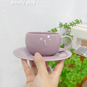 供应带手柄的陶瓷咖啡杯和茶碟套装新骨瓷茶，带茶碟杯子和杯子