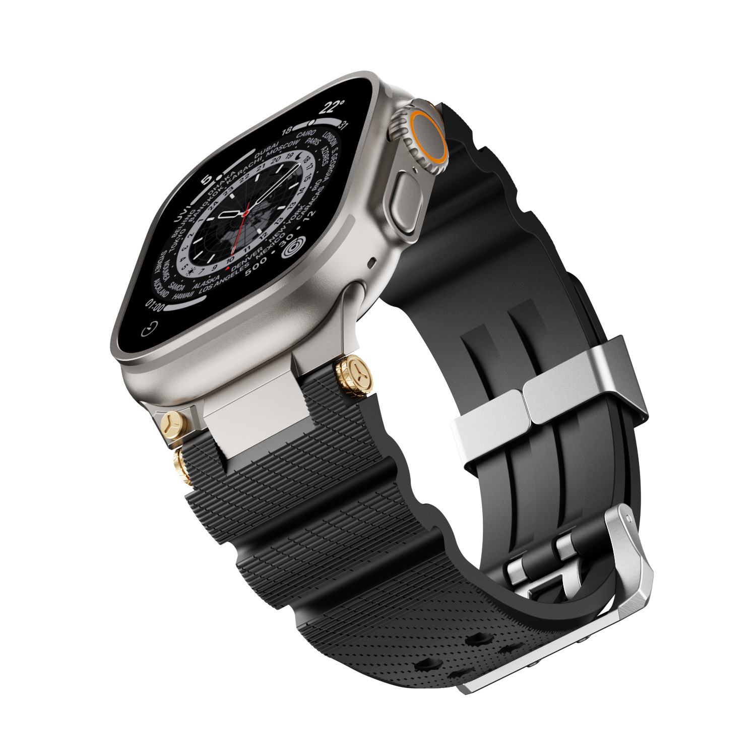 ti endlink + bracelet noir