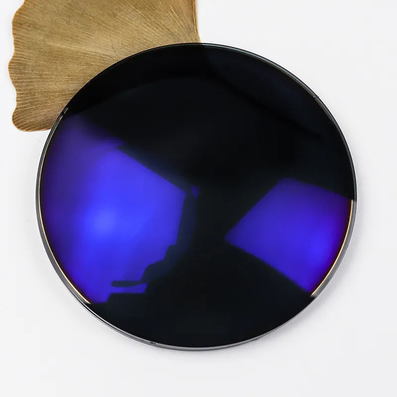 1.56 esfumado redondo corte bifocal azul, uv420 bifocais con antireflexo foto lente cinza