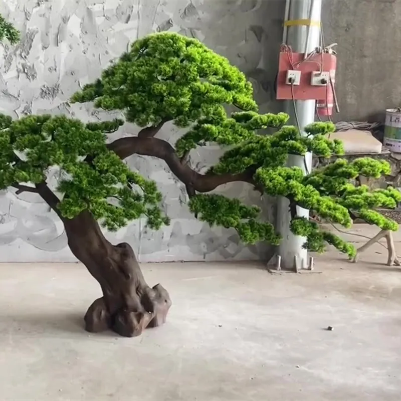 Grande Árvore Bonsai Artificial Verde Pinheiro Artificial Para Garden Centerpiece Decoração Outdoor Indoor