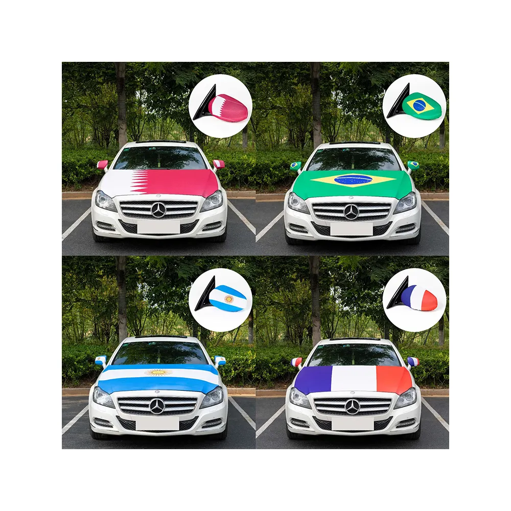 Bandeira de espelho para cobertura de capô de carro publicidade de acessórios de carros para exibição ao ar livre
