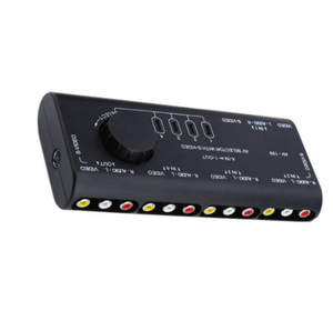 Nuevo 4 en 1 AV Audio S-Video Signal Switcher Splitter Selector Out AV RCA Switch Box Adapter