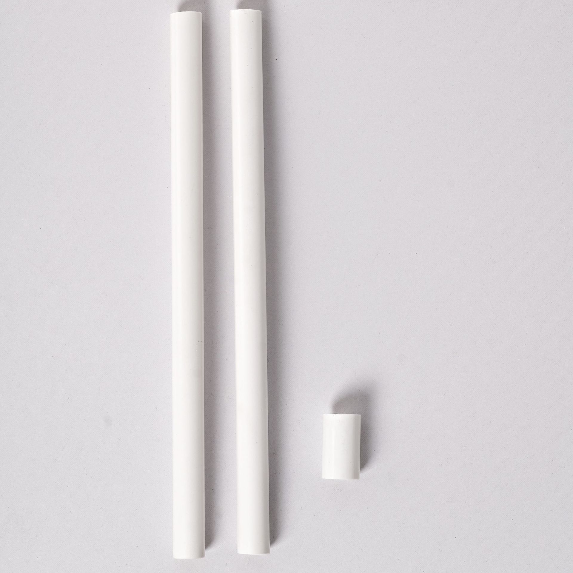 white PVC pipe + buckle (0.43/ set)
