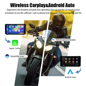 XZX热卖6.1英寸IP67防水全球定位系统摩托车导航带触摸屏安卓自动双模双录音 - Product Image 4