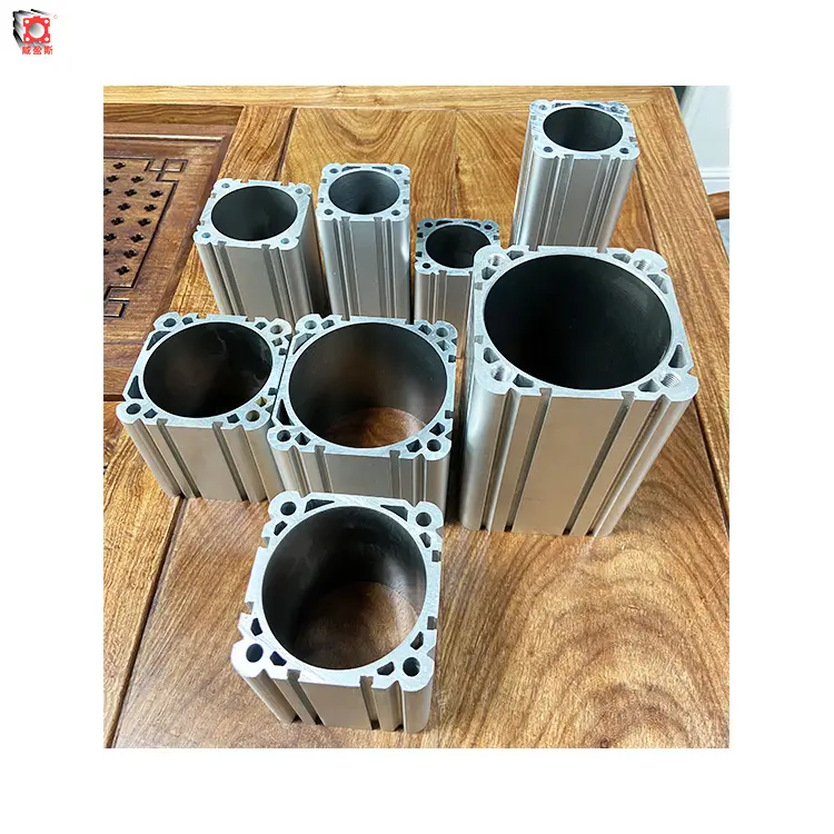 Kit de cilindro de aire de doble acción, serie DNC ISO15552, fabricantes de piezas de cilindro neumático de aluminio