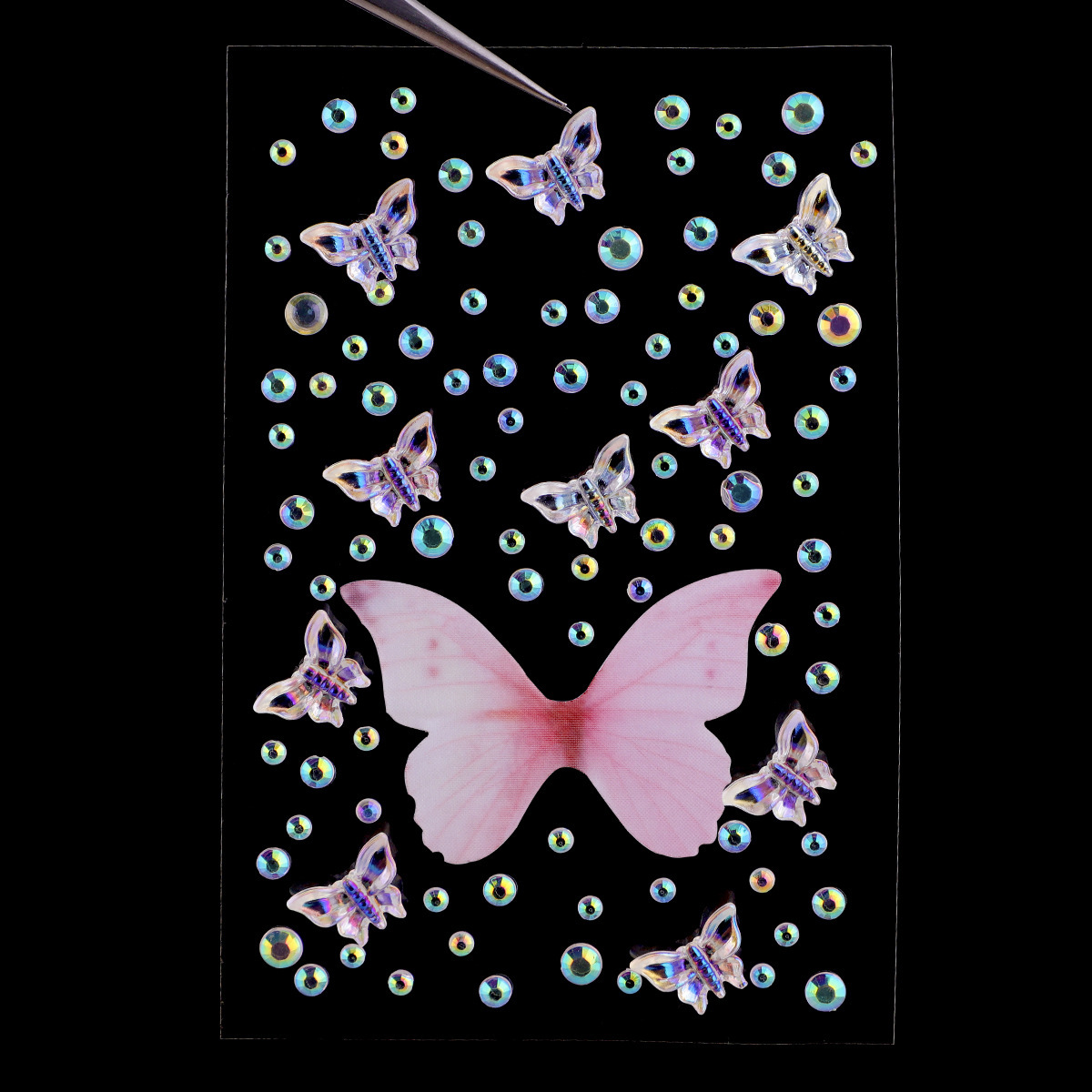 fabric pink butterfly aurora