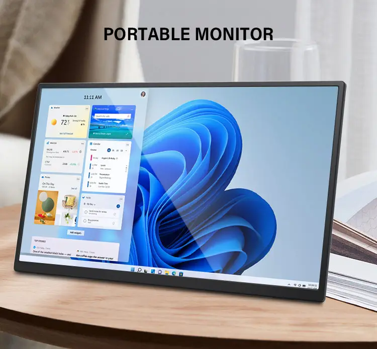 Vendite dirette di fabbrica portatile Extender doppio 15.6 pollici 18.5 pollici Ultra sottile portatile Tri schermo Monitor per Laptop