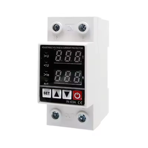 QJC Mutipole 2P AC 230V Adjustable <strong>Voltage</strong> and Current Protective Device Ampere Protector Relay with on off Switch - Product Image 2