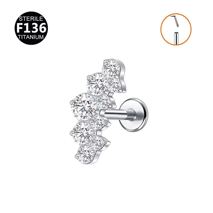 Five silver-plated (insertion) drills