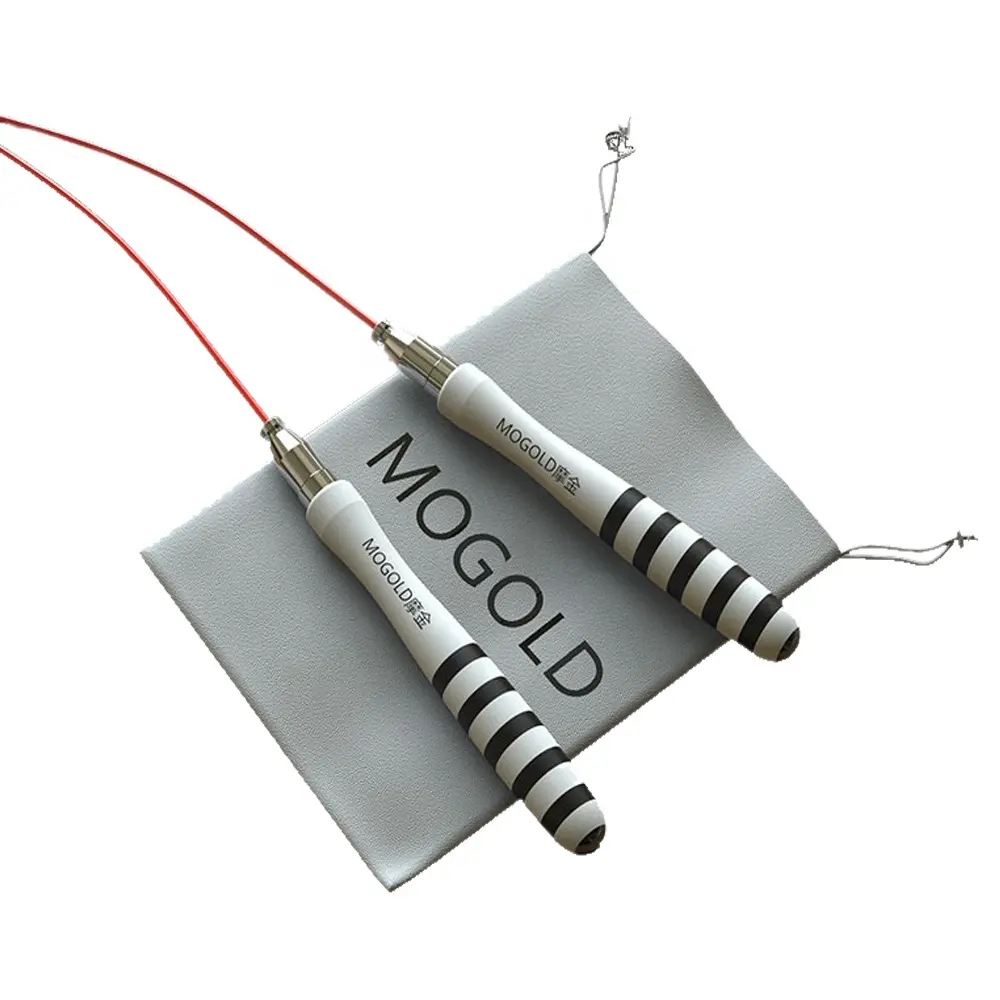 Cuerda de saltar con logotipo personalizado, cuerda de aluminio con mango colorido y velocidad pesada ajustable, de fabricante profesional