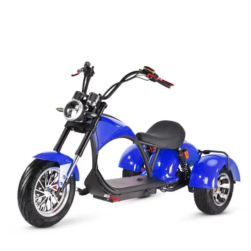 3 개의 뚱뚱한 바퀴 전기 세발자전거 단속기 오토바이 2000w 3000w 리튬 건전지 Citycoco 3 바퀴 오토바이 전기 스쿠터