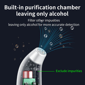 LANNX เครื่องวัดแอลกอฮอล์แบบเป่าลมพกพา,เครื่องทดสอบแอลกอฮอล์หน้าจอ LED เครื่องตรวจจับระดับมืออาชีพ De <span class=keywords><strong>Alcohol</strong></span> Datalogger ปี A5 - Product Image 2