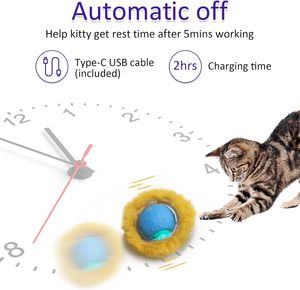 Interaktif kedi oyuncak topu kese içinde hızlı haddeleme, hareket Chirping kedi oyuncak gizlemek ve fare yakalamak oyunu aramak - Product Image 6
