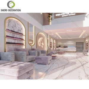 Công nghiệp kim loại khung tóc Salon Gương điều chỉnh góc Beauty gương Salon tủ trưng bày - Product Image 4