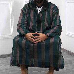 Toptan Abrab müslüman erkekler baskılı juarabic arapça Thobe Modern Dubai mısır erkekler çarşaf İslami giyim müslüman Robe - Product Image 1
