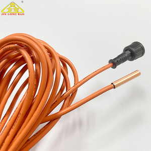 Tubo de cilindro de cobre Ntc Termistor de temperatura negativa Conector impermeable 10K 3380K Sensor de temperatura del cable - Product Image 2