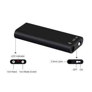 Digital Voice <strong>Recorder</strong> Support Audio Activated MP3 Player 192kbps Audio Sound Recording Device - Product Image 4