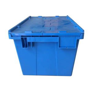 Almacenamiento logístico de alta resistencia Stack Nest Turnover Tote Bins Caja móvil de plástico con tapa Rectángulo Caja grande de pared sólida - Product Image 5