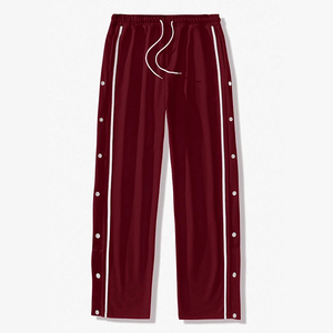 Gran oferta de pantalones de hombre para hombre, cintura elástica de diferentes colores con cuerda, liso, de gran tamaño, moda personalizada, pantalón con botones a rayas de algodón para hombre - Product Image 5