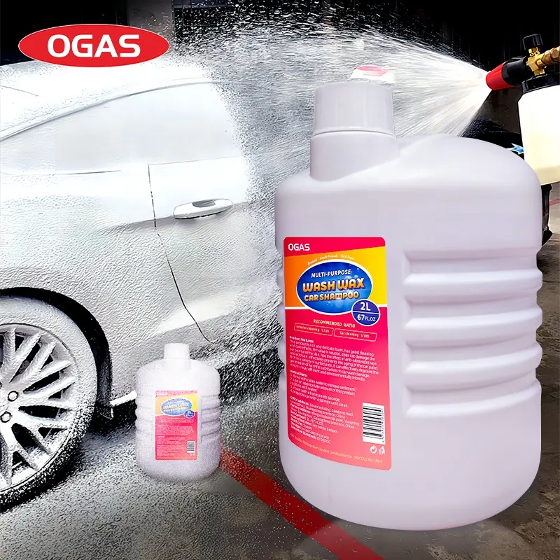 Producto para el cuidado del coche sin contacto OGAS, Nuevo limpiador hidrofóbico para coche, champú de cerámica 2L, champú para lavado de coches