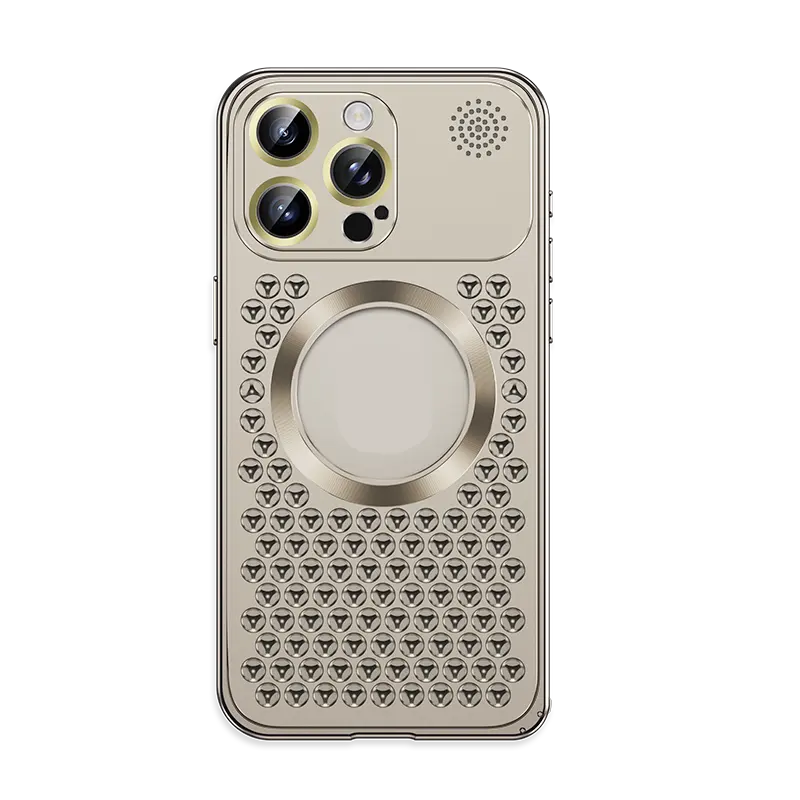 2024 Aromaterapia liga de alumínio metal telefone caso para iphone 15 14 13 12 pro max carregamento sem fio câmera lente protetor capa