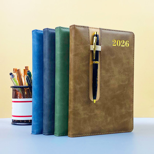 2025 Logo personalizzato copertina morbida in pelle sintetica <span class=keywords><strong>A5</strong></span> diario spagnolo diario Agendas <span class=keywords><strong>Notebook</strong></span> con penna